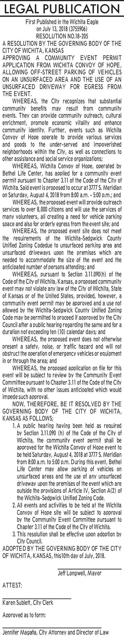 The Wichita Eagle Classifieds Legals Public Notices