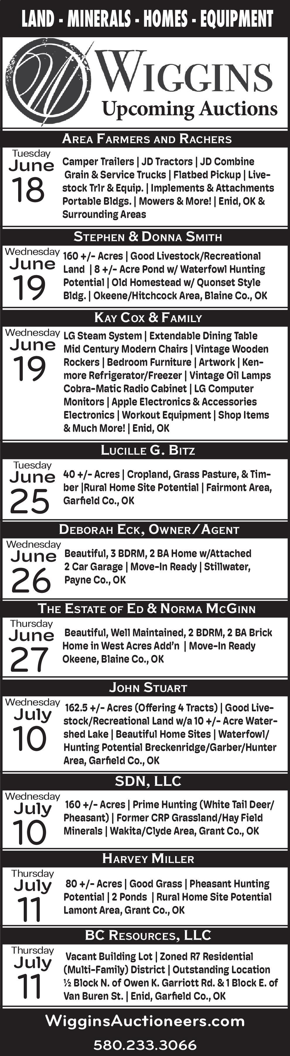 Enid News & Eagle | Newspaper Ads | Classifieds | Shopping | WIGGINS